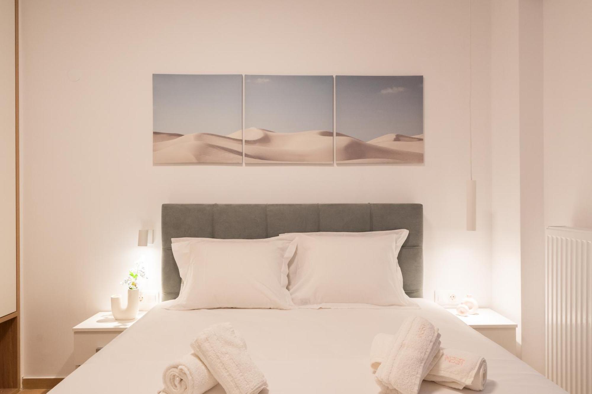 Honey Oak & Cream Patio By Nest Apartment Tesalonika Ruang foto
